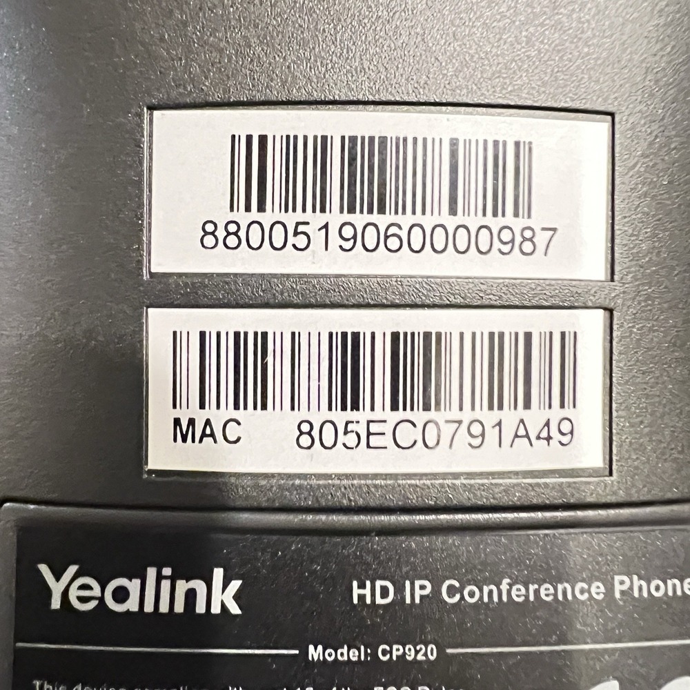 Yealink CP920 HD IP Conference Phone + USB Bluetooth Dongle Tested Working PoE - Picture 5 of 7